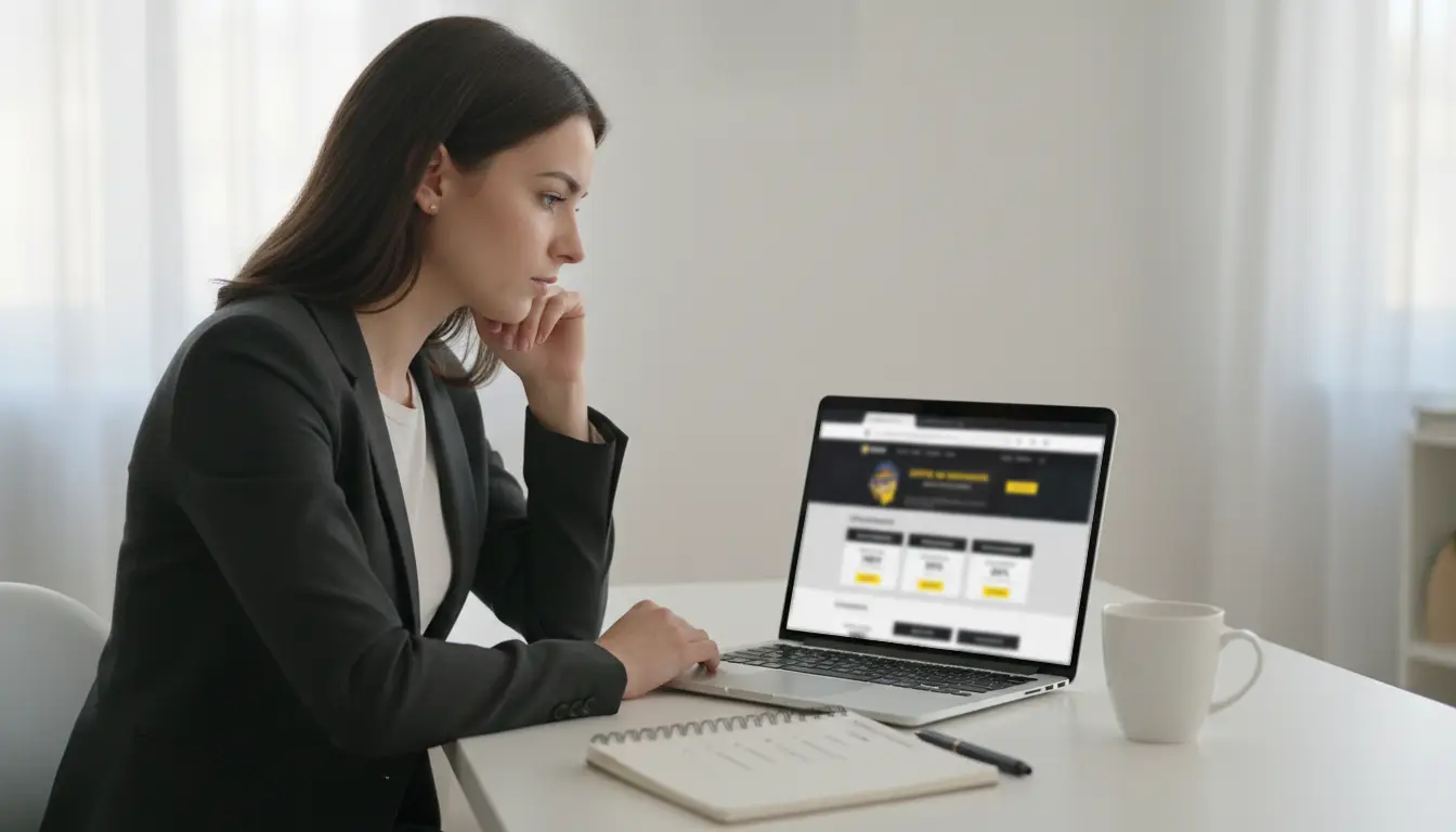 Personne consultant les offres de bienvenue de plusieurs bookmakers sur un ordinateur portable