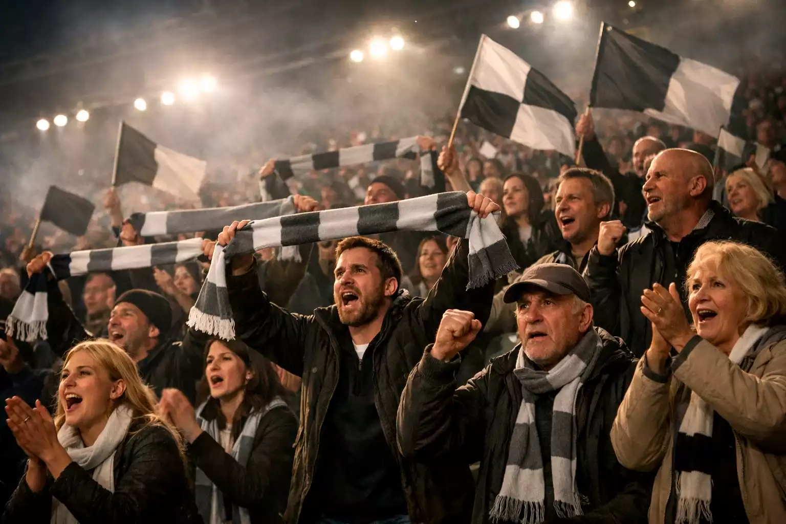 Fan de football regardant plusieurs écrans diffusant des matchs en direct