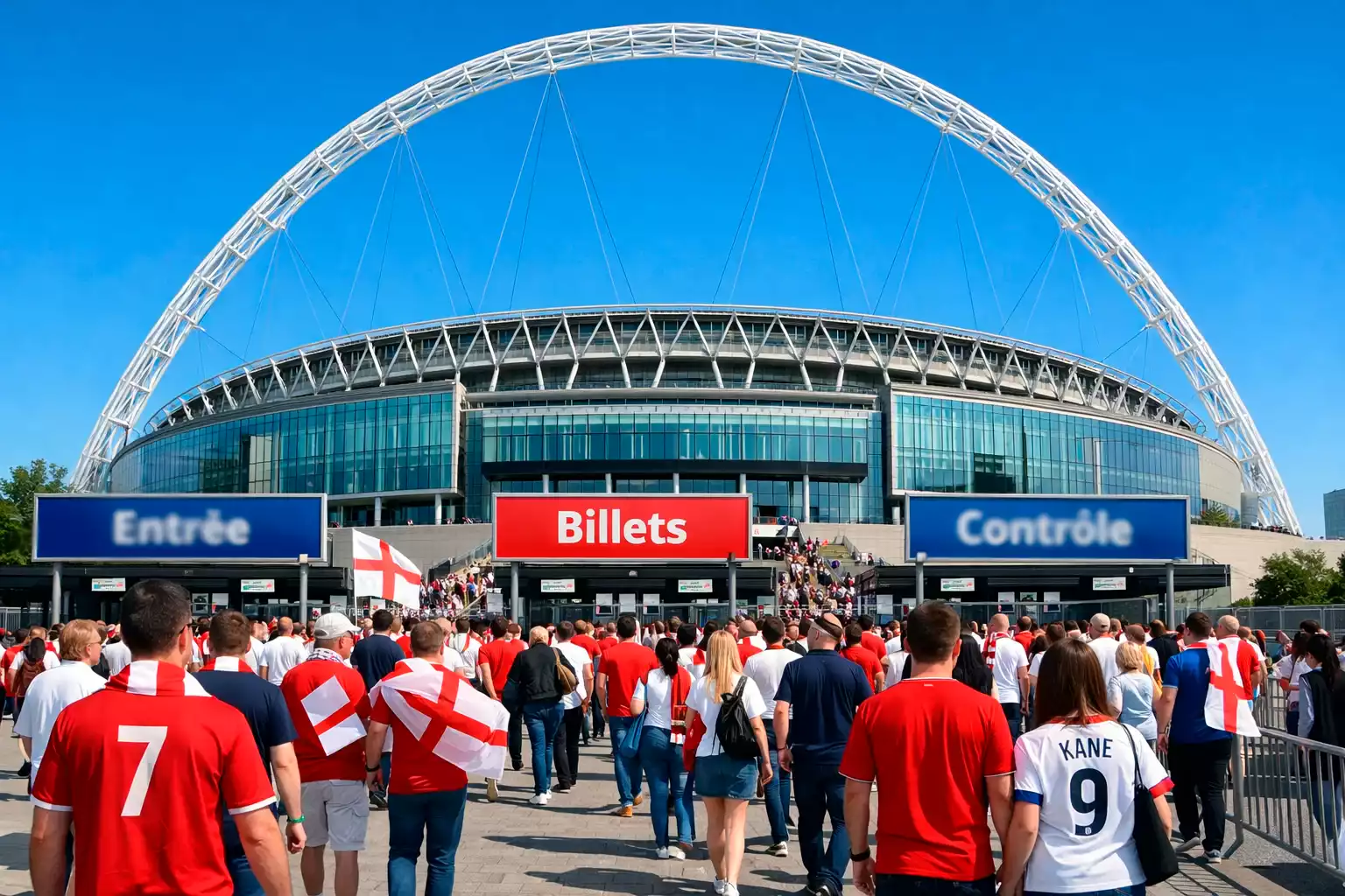 Stade de Wembley rempli de supporters anglais